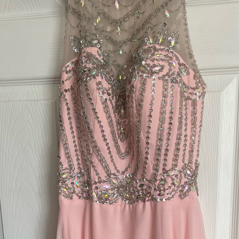 Chiffon pink dress